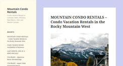 Desktop Screenshot of mountaincondorentals.com