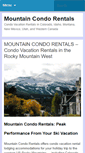 Mobile Screenshot of mountaincondorentals.com